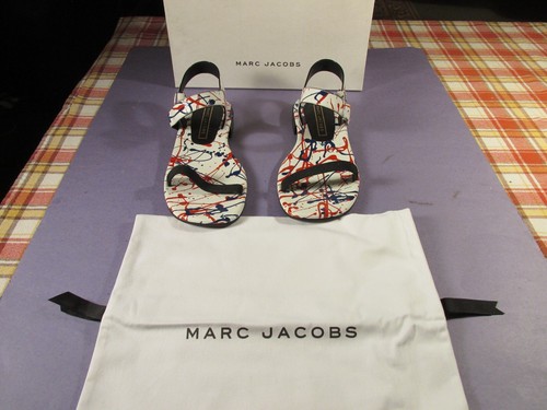 SANDALI MARC JACOBS TAGLIA 10 MULTI BIANCHI