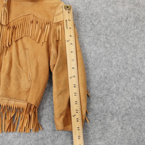 20s 30s VTG SEARS Cowboy Leather Jacket Kids 6 7 Western Fringe BOYVILLE Roebuck - Picture 7 of 22