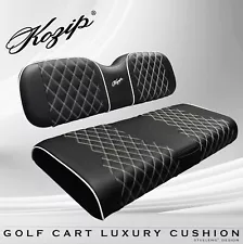 'KOZIP' GOLF CART UNIVERSAL REAR SEAT BOTTOM / BACKREST CUSHION SET (BLACK)