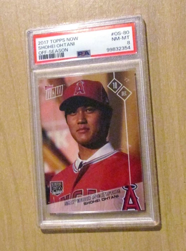 2017 2018 Topps Now Free Agent Signing Shohei Ohtani rookie card RC OS-80 PSA 8