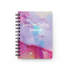 Personalized Spiral Bound Journal with Abstract Design
