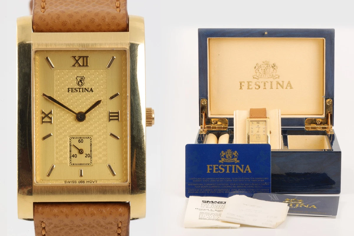 Festina 18k solid gold watch top