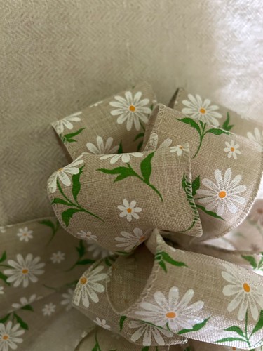 Burlap Bow,| Handmade, , Multiple Use, Easter, Colorful Spring,Basket Bows - Picture 7 of 10