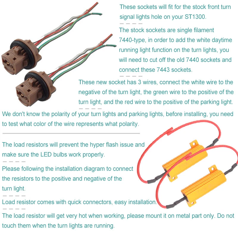 Interruptor LED para Honda ST1300 2002-2014 señales de giro con luces de circulación diurna Foto 4 de 4