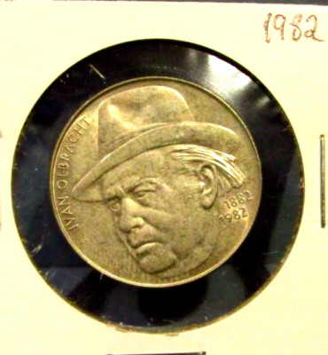 1982 Czechoslovakia 100 Korun Silver BU Coin OLBRACHT Czech Rep Slovakia