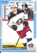 20-21 2020-21 OPC Oliver Bjorkstrand BLUE BORDER INSERT #411-Kraken-Jackets