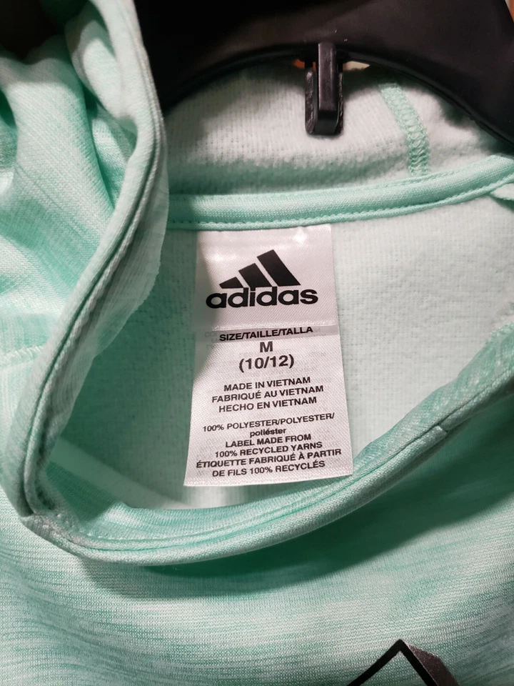 Adidas девочек толстовка с капюшоном ярко зеленый толстовка размер 10/12. Новый. Все сезоны.  - Изображение 4 из 4