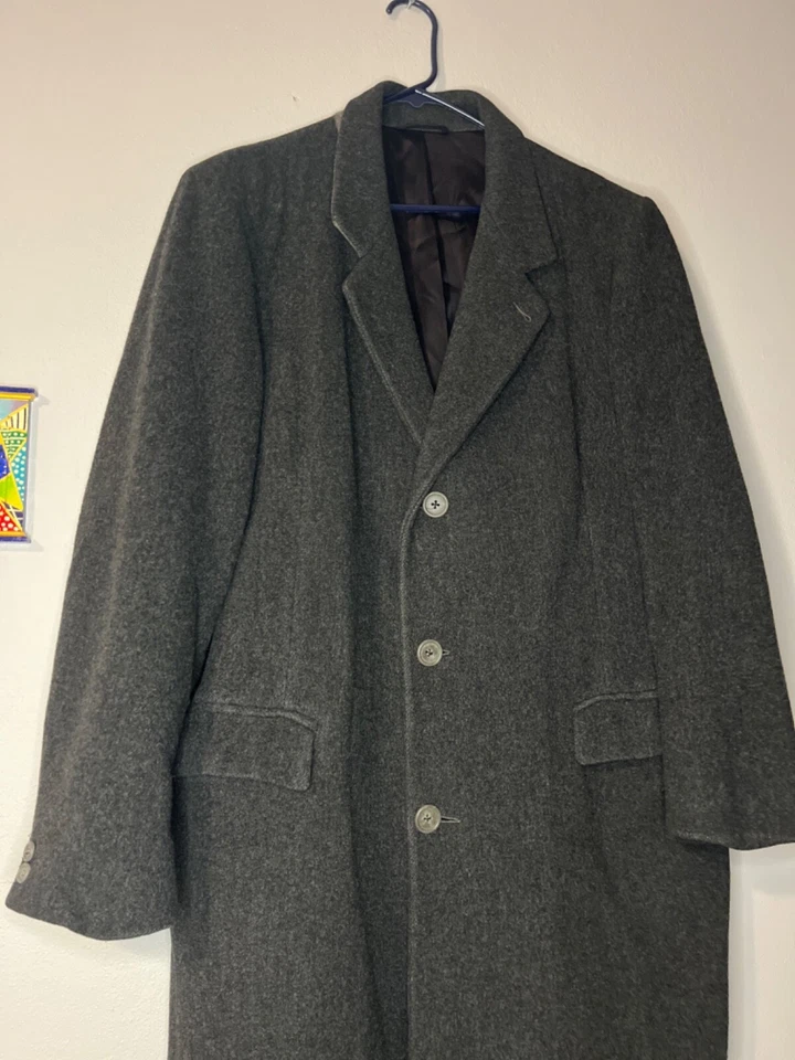 Abrigo largo gris vintage Stanley Blacker 42 largo 100 % lana pura Foto 2 de 4