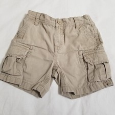 Boys Polo Ralph Lauren Khaki Cargo Shorts Size 18 M Tan Chino Elastic