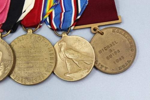 Medaglia 5 posti US Navy seconda guerra mondiale - Nominata e datata 1945. YMU1079 - Foto 7 di 8