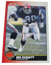 1991 Score NFL Football Card Rob Burnett Cleveland Browns #173 (E3