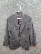 Vintage Corbin Mens Suit Jacket 38 R Charcoal Plaid