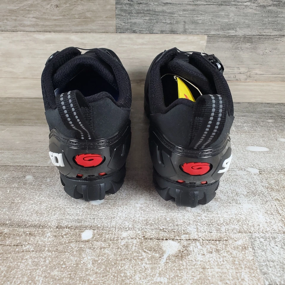 Мужские велосипедные туфли Sidi Turbo для горного велосипеда размер 10,4 черные кожаные низкий верх с круглым носком - Изображение 3 из 4