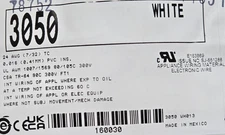 Alpha Wire 3050 #24awg Tinned Copper Hook Up Wire UL-1007/1569 White /100ft