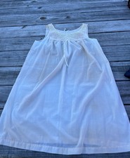 Vintage Sears Perma Prest Nightgown Embroidered Lace Flowers Size 32-34