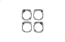 1968 Chevelle Headlight Bezels Set 4PC Chrome Headlamp Trim Rings Cover IN STOCK