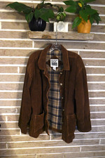 Vintage Basic Editions Jacket Large Brown Corduroy Button Up Barn Chore Coat