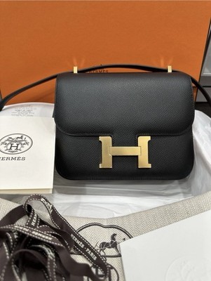 Hermes Constance 18 Mini Black Noir Epsom Leather Gold  display picture 2