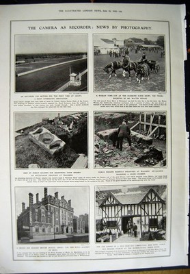 Alter antiker Druck 1912 King Harrow Theatre George Chapel Horse Show Dunn 20th