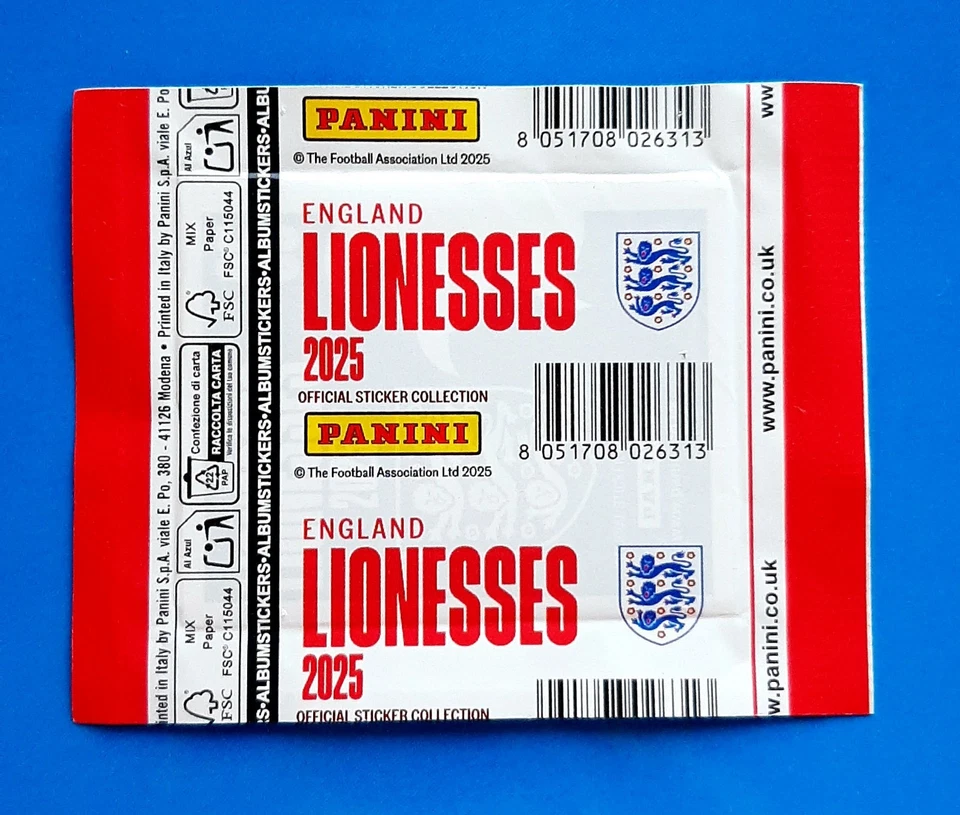 PANINI SEALED PACK ENGLAND LIONESSES 2025 POCHETTE BUSTINA SOBRE EURO WOMEN'S  - Imagen 3 de 3