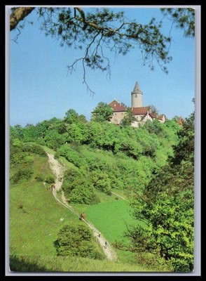Postcard Kahla/Jena district/GDR/view to Leuchtenburg