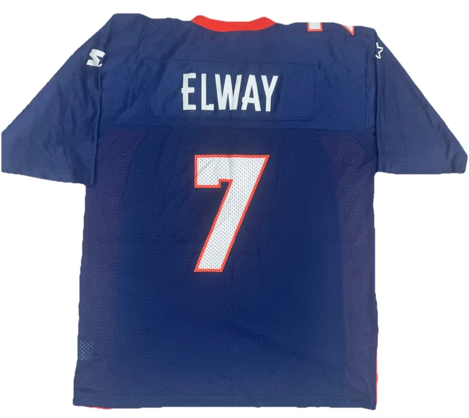 Camiseta deportiva local Starter de colección John Elway Denver Broncos #7 azul para hombre talla XL 1998 Foto 3 de 4