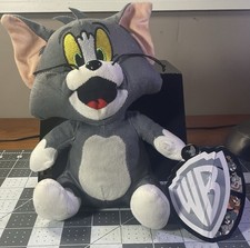 Tom And Jerry Big Head, TOM Cat 10" Plush, Toy Factory Warner Bros. NWT Cartoon