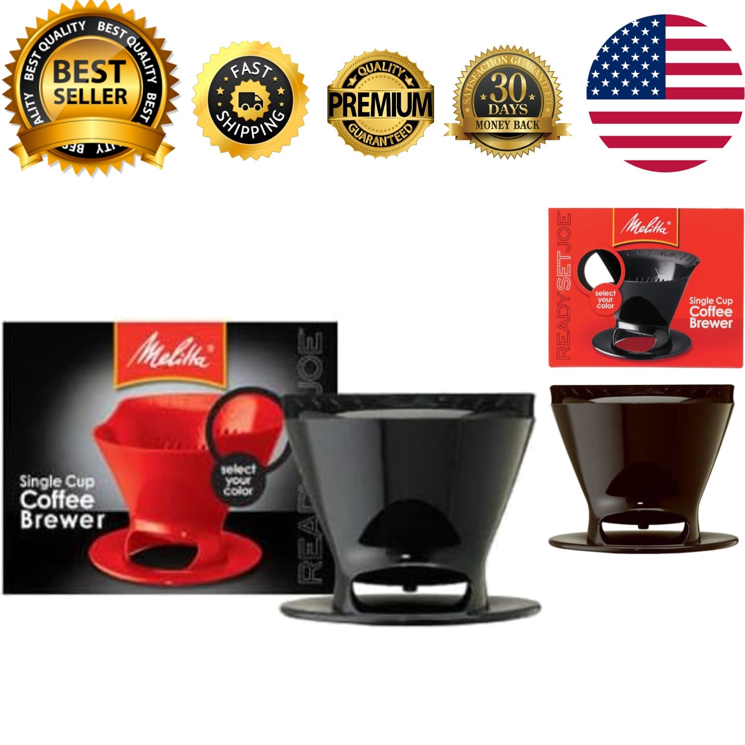 Handcrafted Melitta Single-Cup Pour-Over Brewer - Perfect for Coffee Aficionados