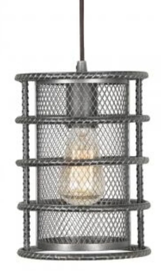 Ceiling Light Silver Horten Brushed Oaks Lighting 8801/1 BS
