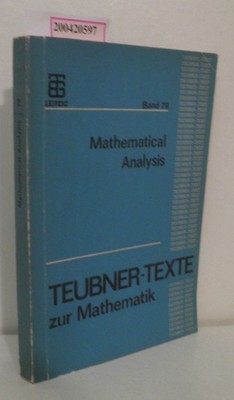 Mathematical Analysis ed. by John M. Rassias Rassias,  John M.: