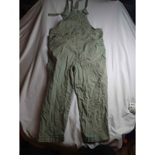 Zenana Olive Green Cotton Stretch Bib Overalls Large Utility Jumpsuit Womens