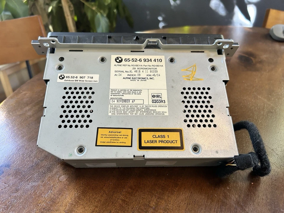 2004-2006 BMW 325i 330i M3 AM FM rádio display monitor de bordo tela larga fabricante de equipamento original - Imagem 3 de 4