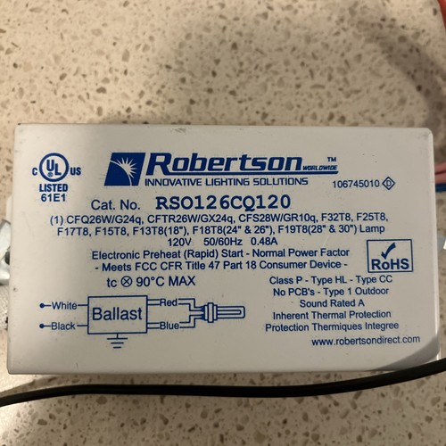  Lot of Robertson RSO126CQ120 Ballasts 110 Total 