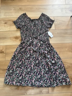 Girls Wondernation Floral Print Dress Size 10/12 NWT