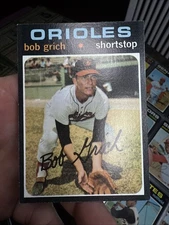 1971 Topps #193 Bob Grich Rookie RC Beauty Sharp Centered Stunner 71WAR 1970WSC