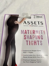 ASSETS Spanx Womens Size 2 Maternity Shaping Black Opaque Shaper Tights New