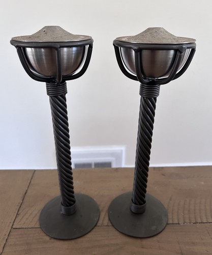 Vintage Pair of Oil Tabletop Torches - Picture 2 of 7