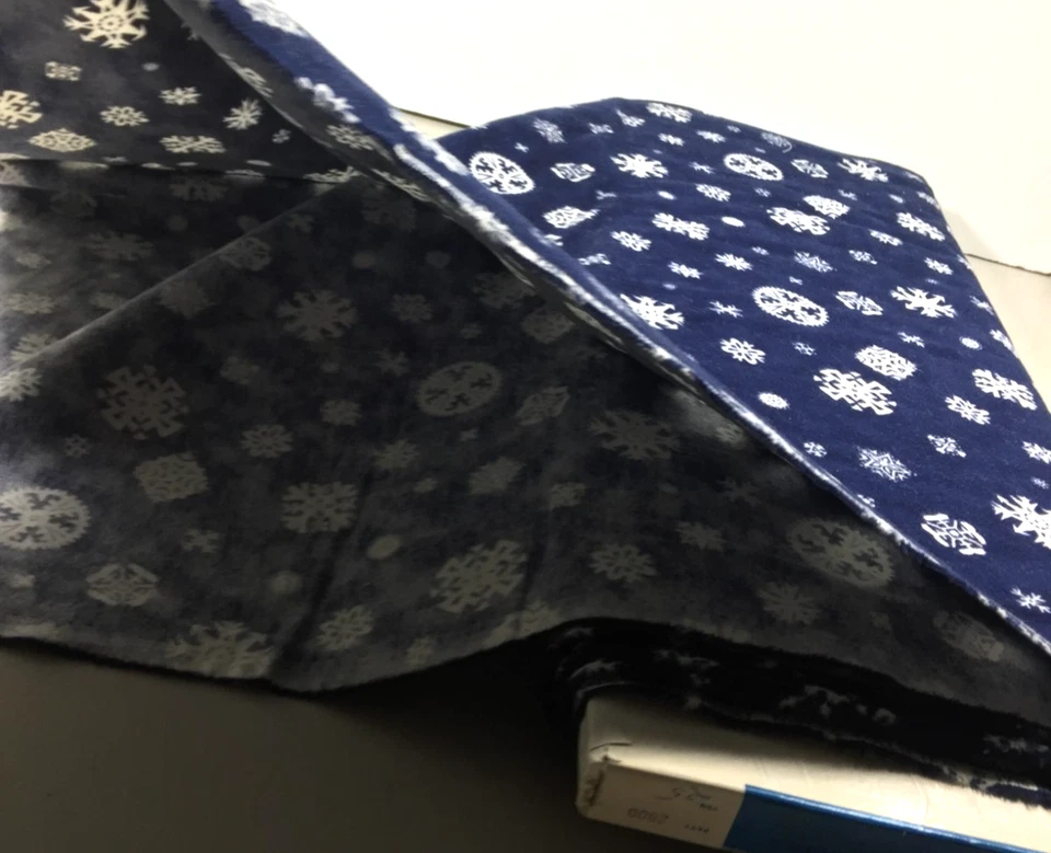 SNOW MUCH SNOW FLANNEL BY ALEXANDER HENRY 4+ yards 1998 - 100% COTTON FABRIC - Image 4 of 4