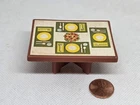 Vintage Fisher Price little people rectangle brown dining table