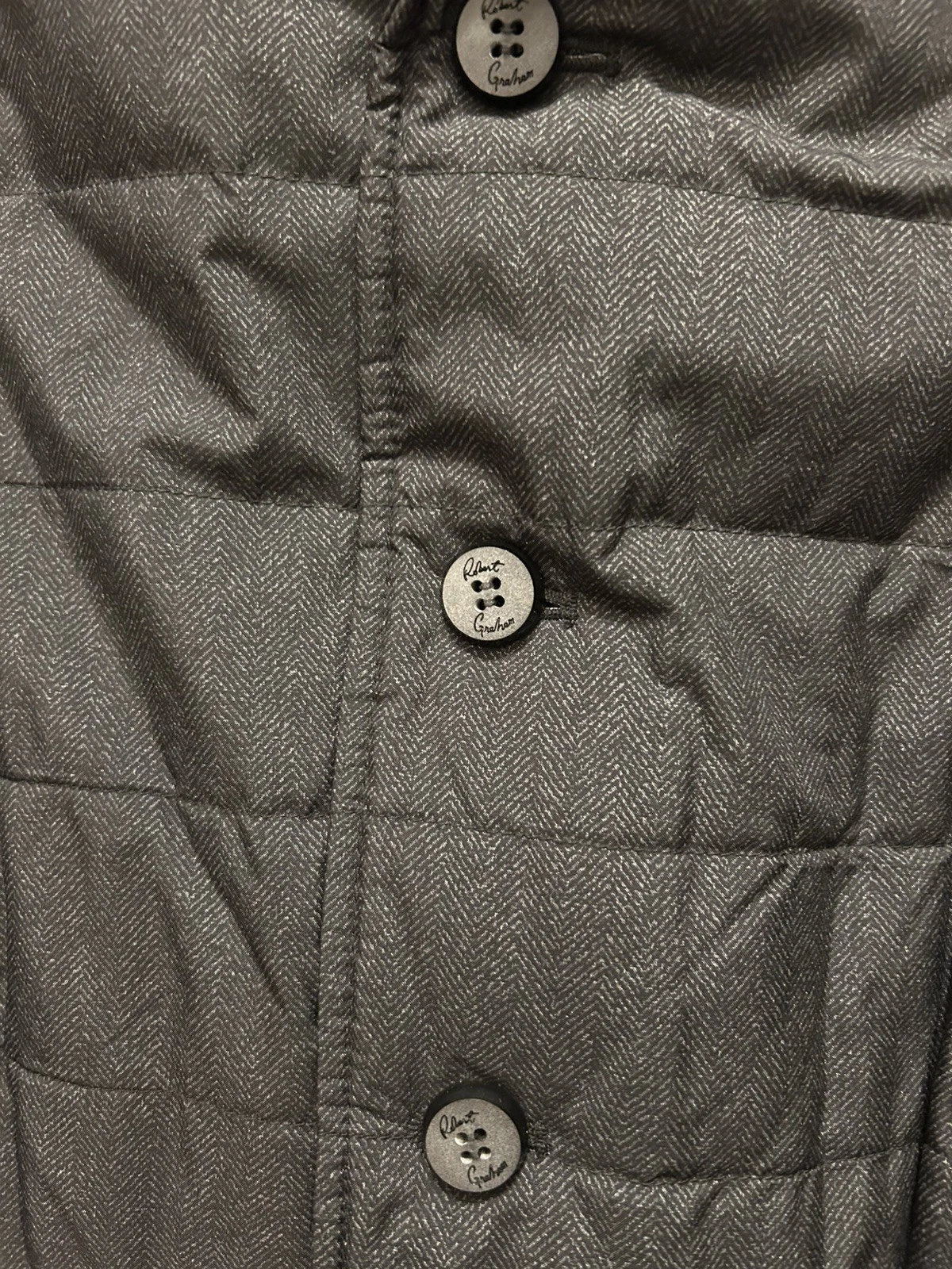 NWT Robert Graham Codussi Quilted Grey Jacket Removable Bib Insert XL  image 6
