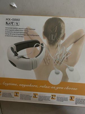 Open box Universal Electric Neck Massager Model HX-5880 White Black