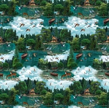 Welcome to Our Lake Multi Our lake by Michael Miller 44 Inches Wide BTY