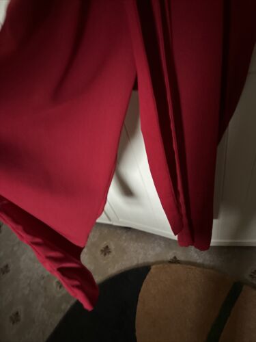 NEW LOOK Ladies Red Chiffon Cold Shoulder Short Sleeve Belted Jumpsuit Size 6 - Picture 6 of 12