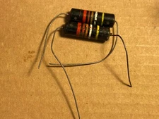 Pair NOS Sprague Bumble Bee .022 uf 400v 10% Capacitors TESTED .03-.045 uf