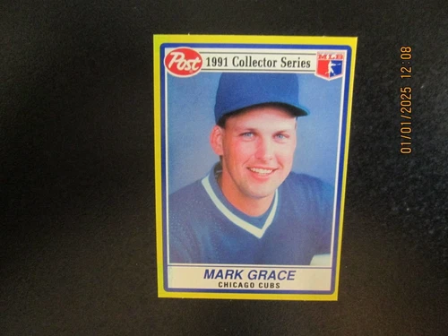 MARK GRACE CUBS 1991 POST CEREAL COLLECTOR SERIES CARD #22 FAST FREE SHIPPING
