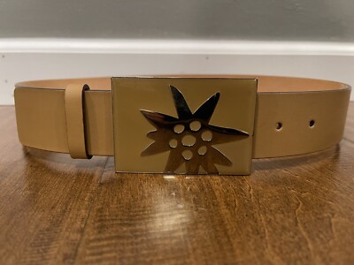 Bally Tan Leather Belt with Gold Buckle Bally Leather Belt With Buckle In Beige - 65% Off | Editorialist main image 2