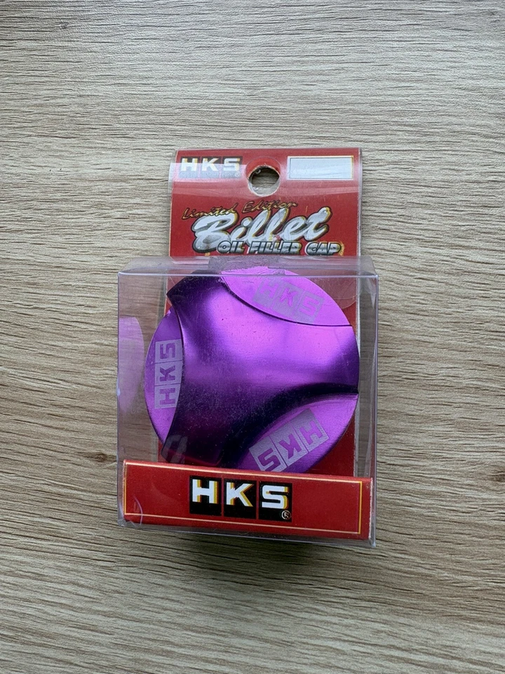 RARE HKS PURPLE BILLET MITSUBISHI EVO TURBO GALANT VR4 4G63 ENGINE OIL FILL CAP - Image 2 of 4