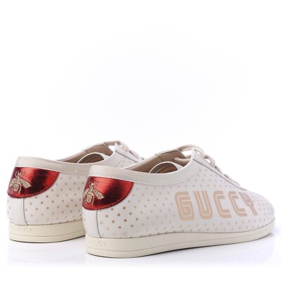 【正規品】GUCCI SEGAロゴ 「GUCCY」XXS Gucci Sega Guccy Stars White Moon Gold Zipper Leather Wallet