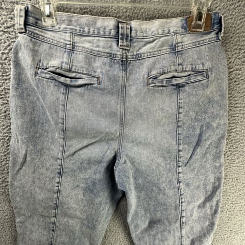 American Eagle Jeans Womens 16 Mom Retro Acid Wash Bleached Pleated Barrel Pants - Picture 7 of 16