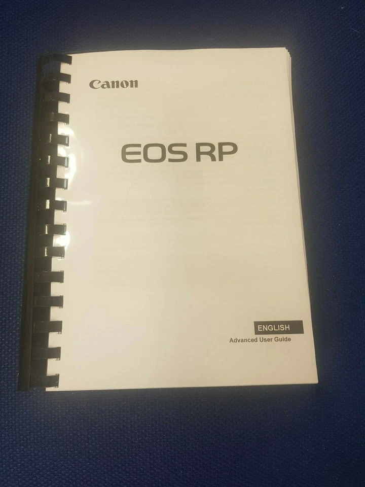 CANON EOS RP CÁMARA IMPRESA MANUAL DE USUARIO MANUAL 614 PÁGINAS A5